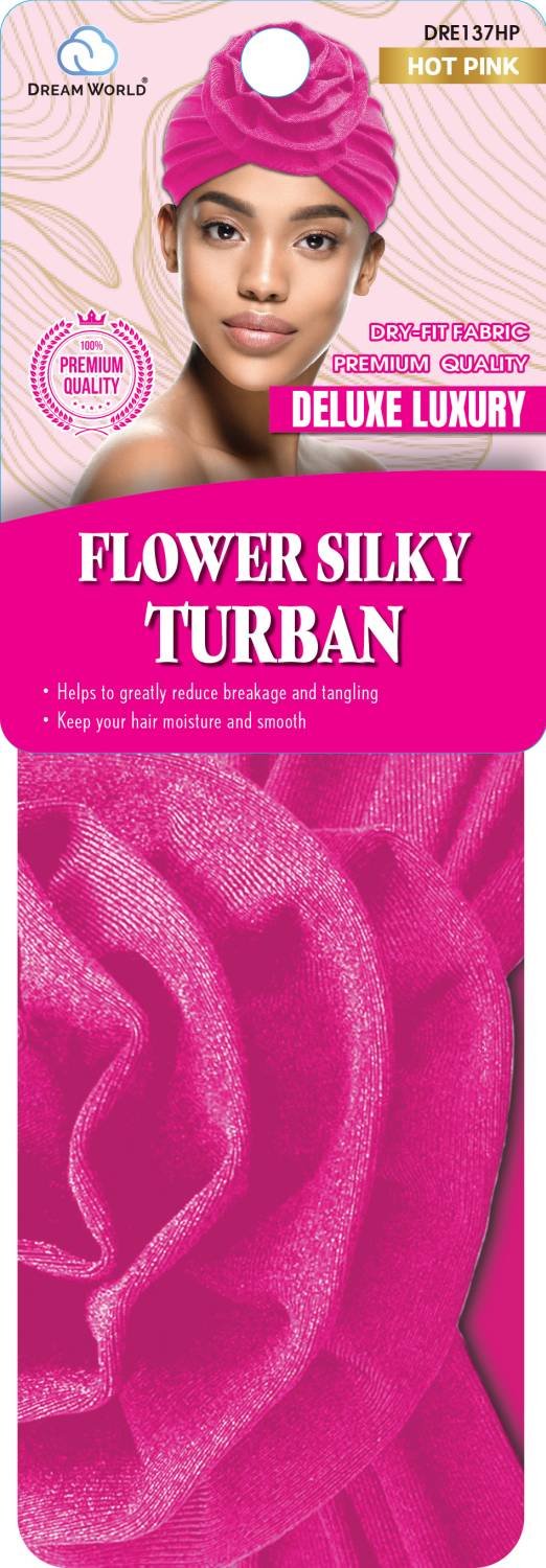 DREAM W-FLOWER SILKY TURBAN
