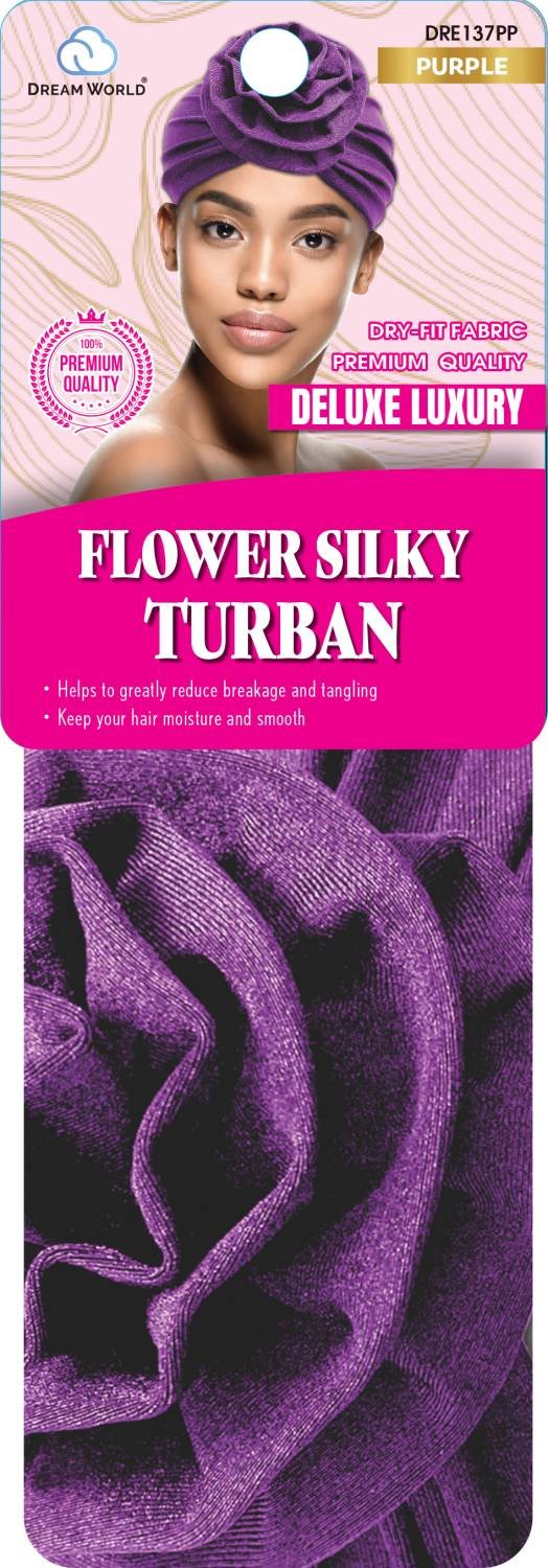 DREAM W-FLOWER SILKY TURBAN