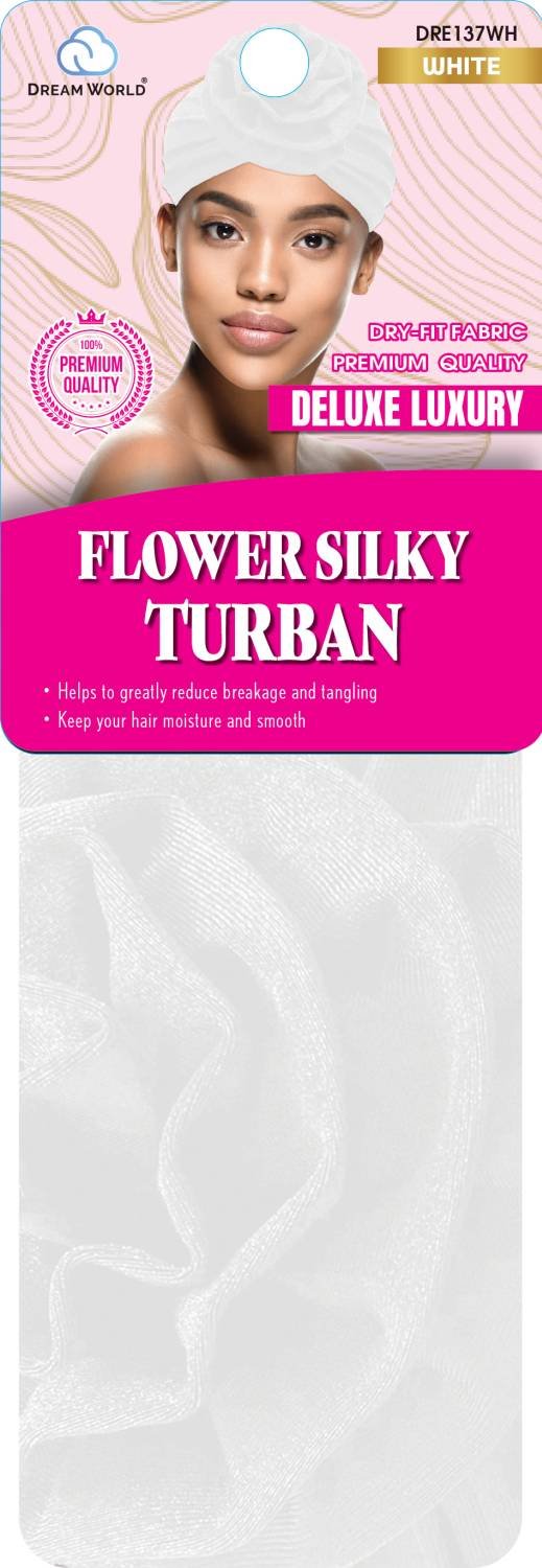 DREAM W-FLOWER SILKY TURBAN