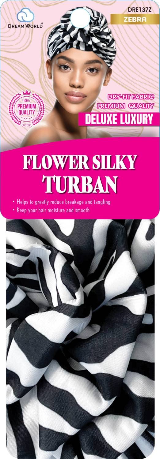 DREAM W-FLOWER SILKY TURBAN