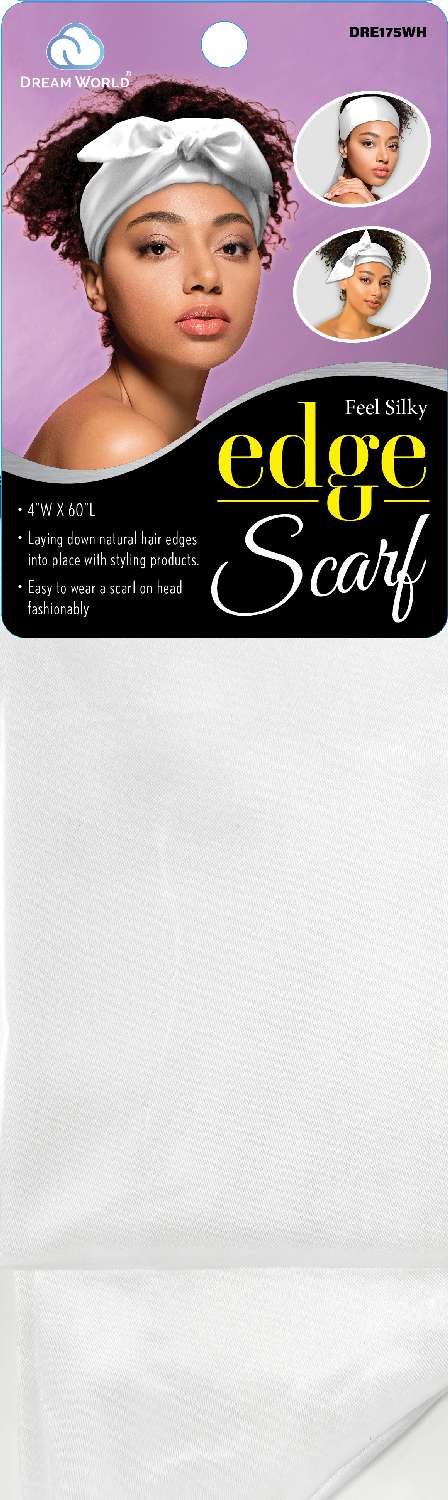 DREAM W-SCARF SATIN EDGE WH