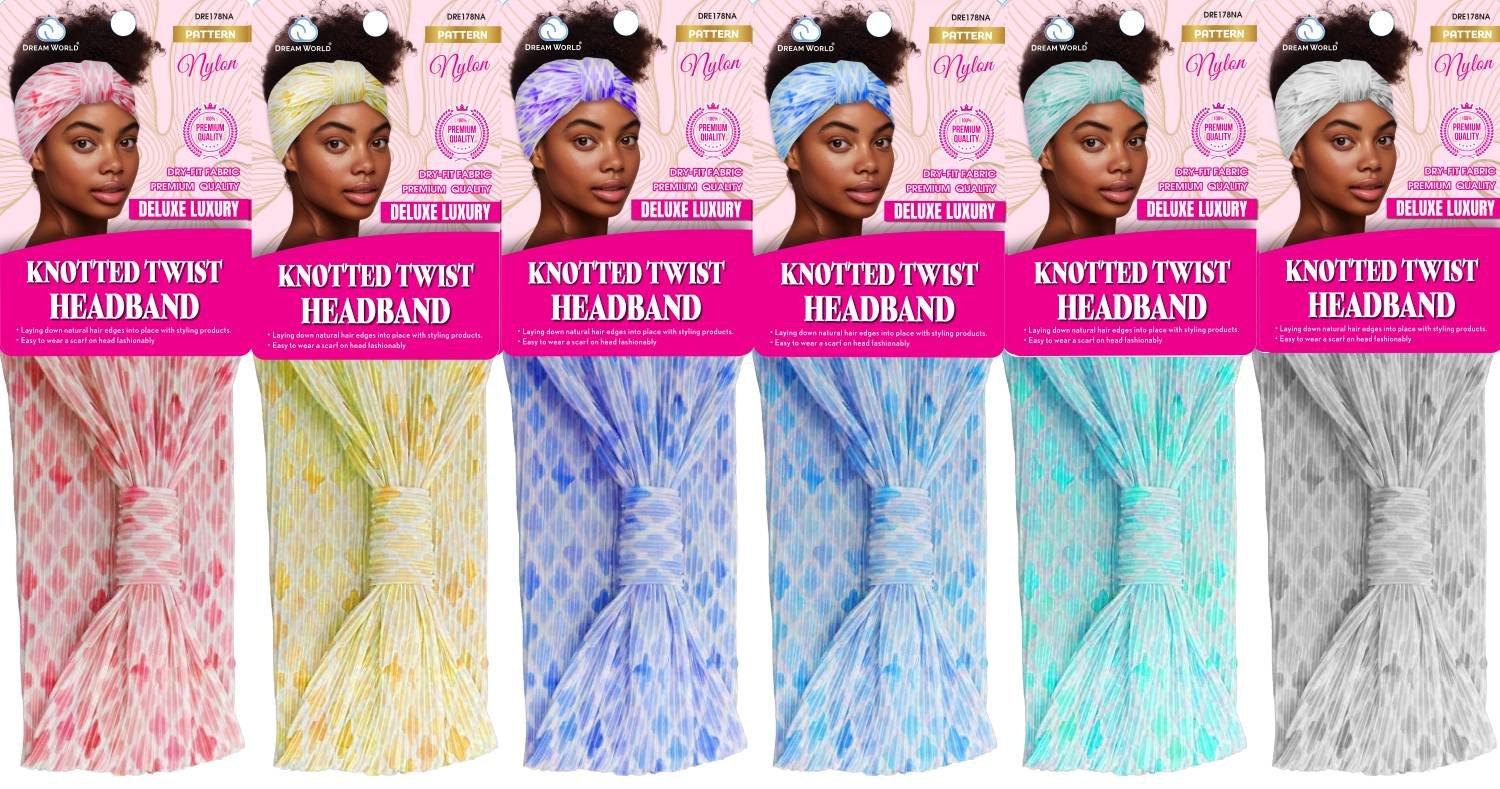 DREAM W-HEADBAND TWIST DIAMOND PATTERN ASST