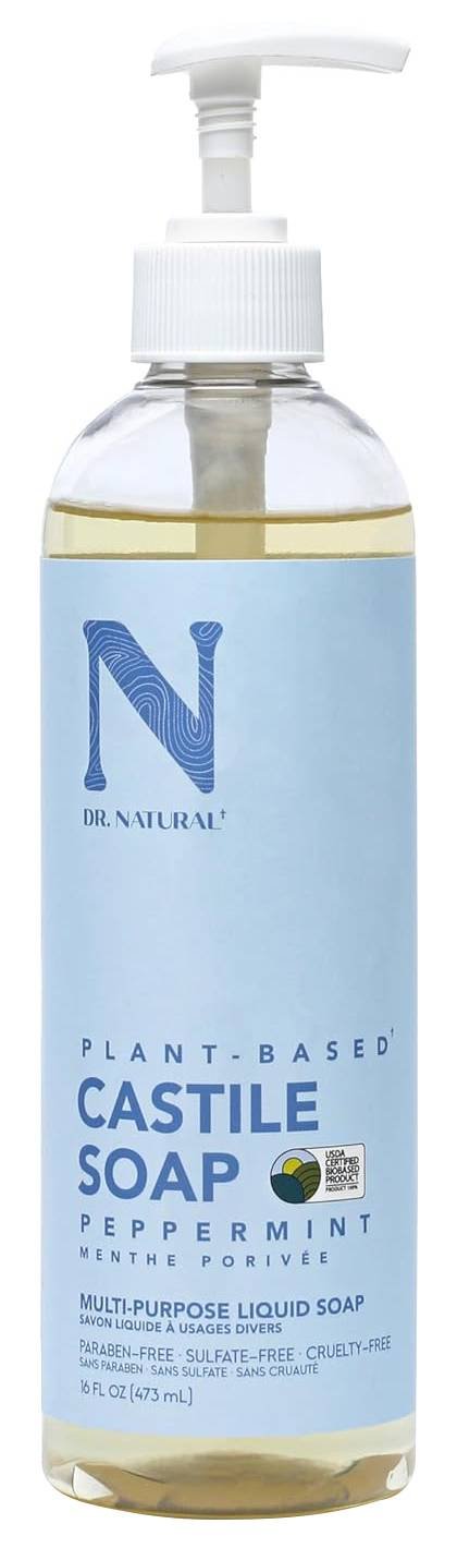 DR. NATURAL CASTILE LIQ SOAP PEPPERMINT 16 OZ