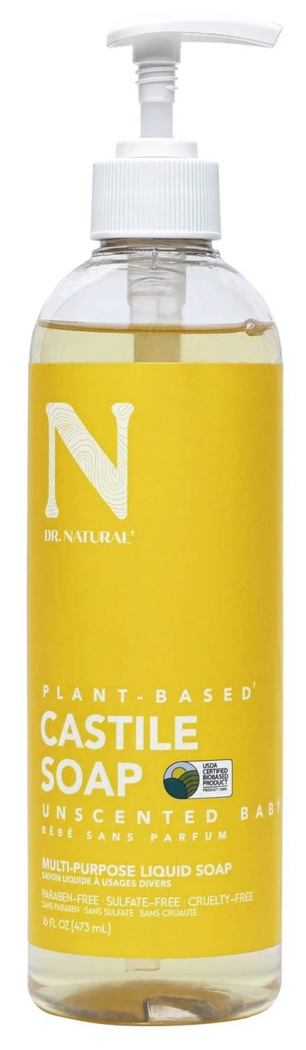 DR. NATURAL CASTILE LIQ SOAP UNSCENT 16 OZ