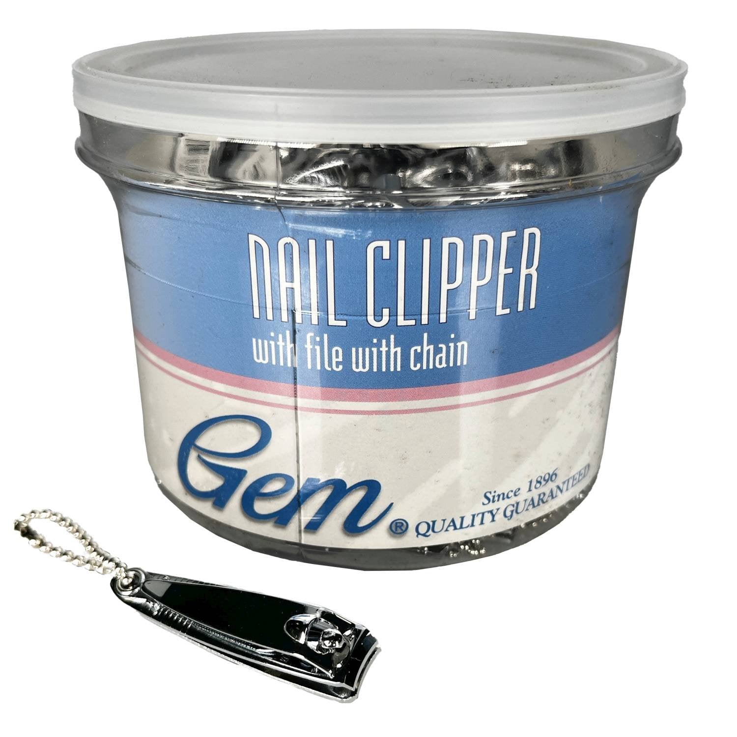 GEM NAIL CLIPPER 72PC/JAR