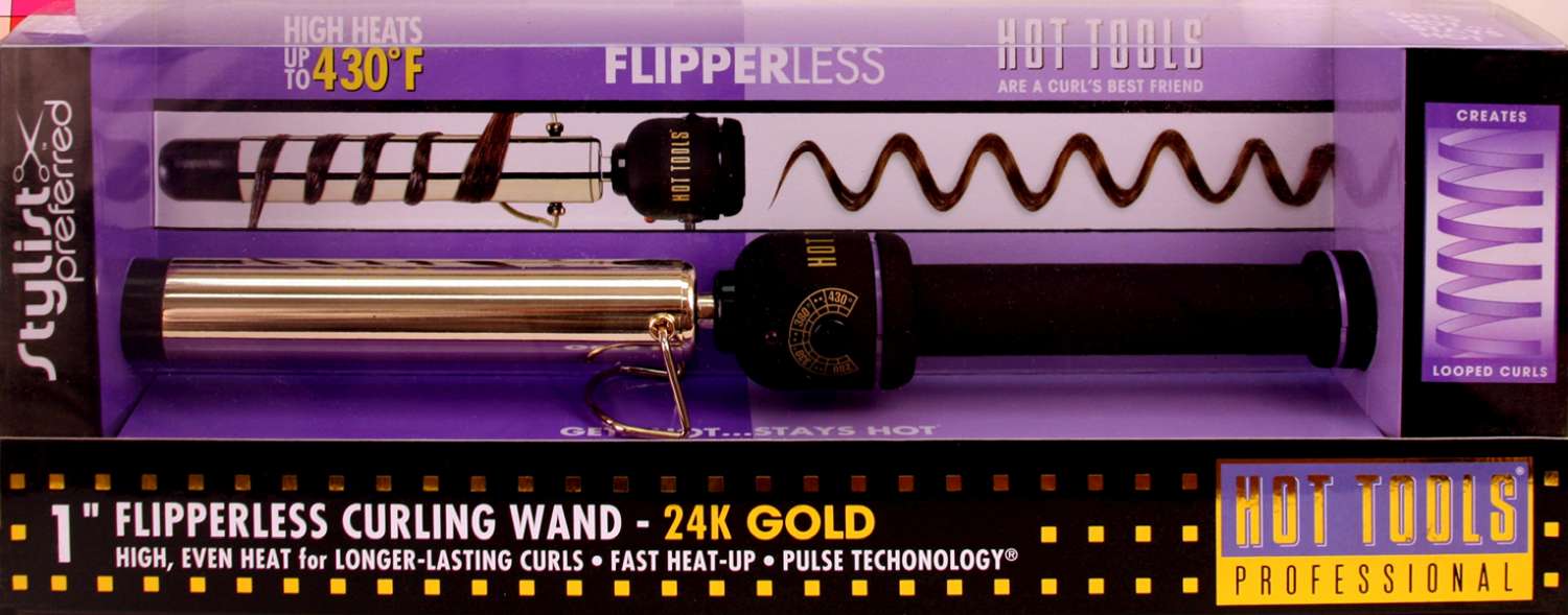HOT TOOL C/IRON FLIPERLES WAND