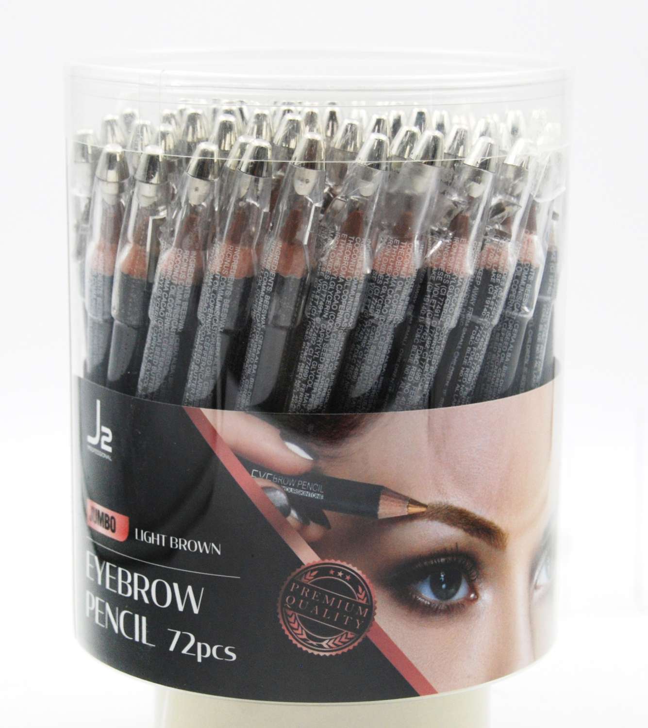 J2 JUMBO EYEBROW PENCIL 72PC light brown