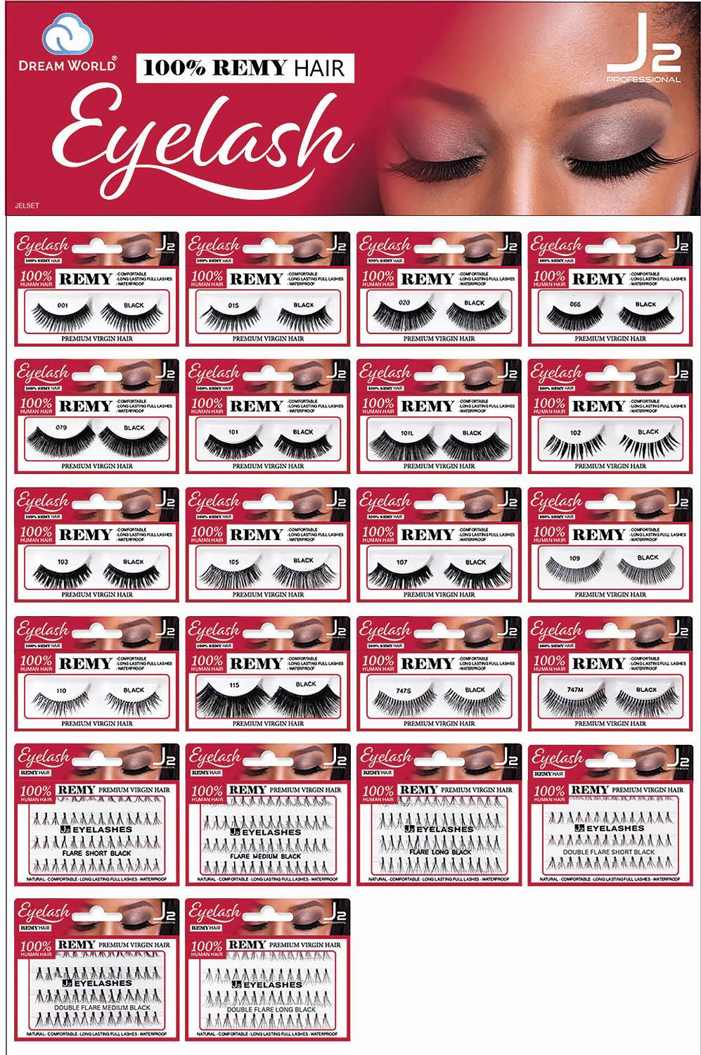 J2 EYELASH EMPTY DISPLAY