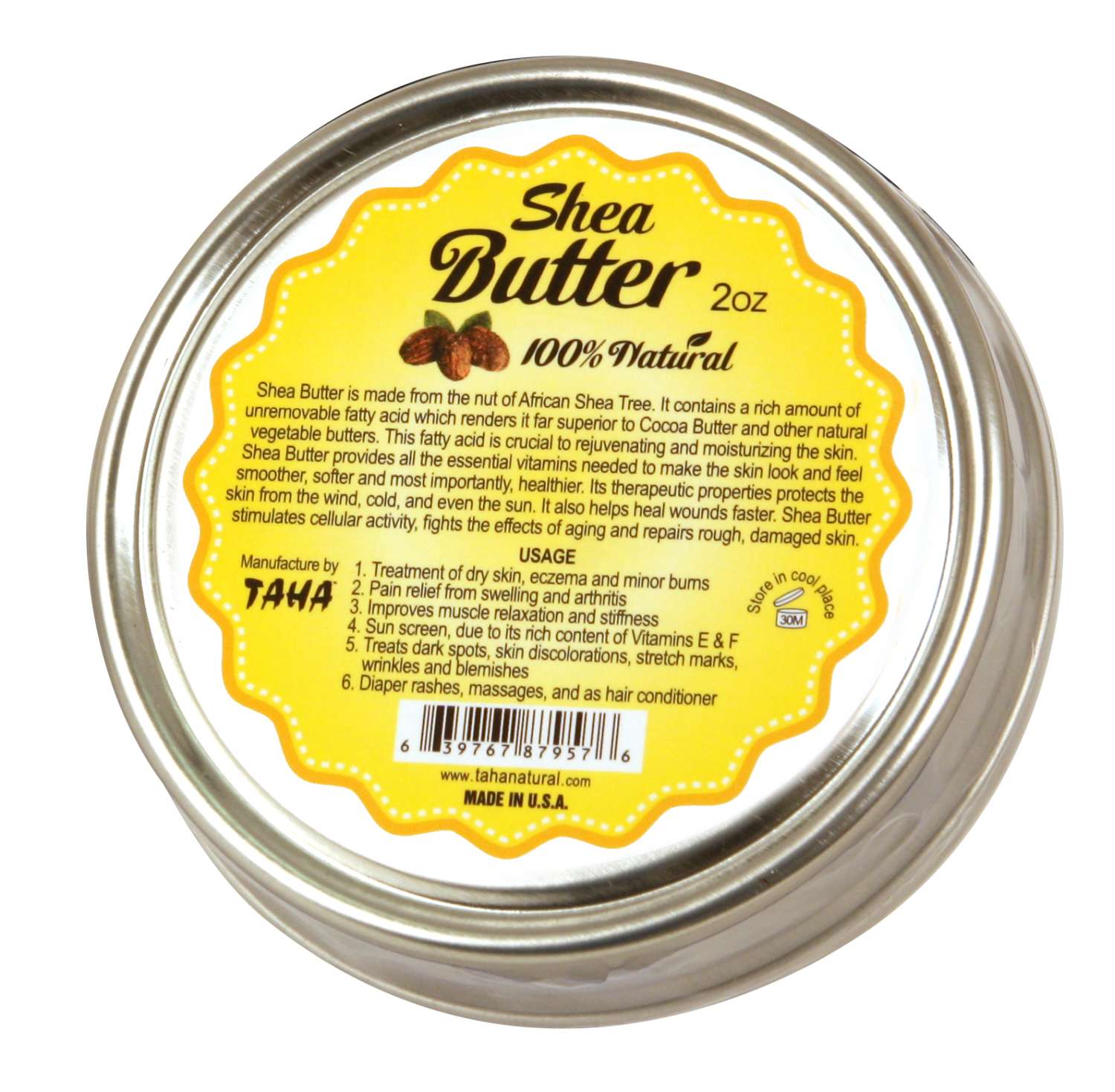 TAHA 100PERC SHEA TIN CAN