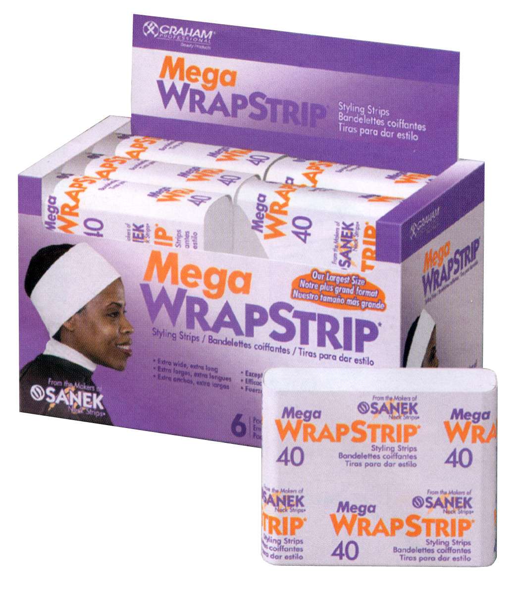 SANEK WRAPSTRIP MEGA WHITE 40CT/6PK/BX