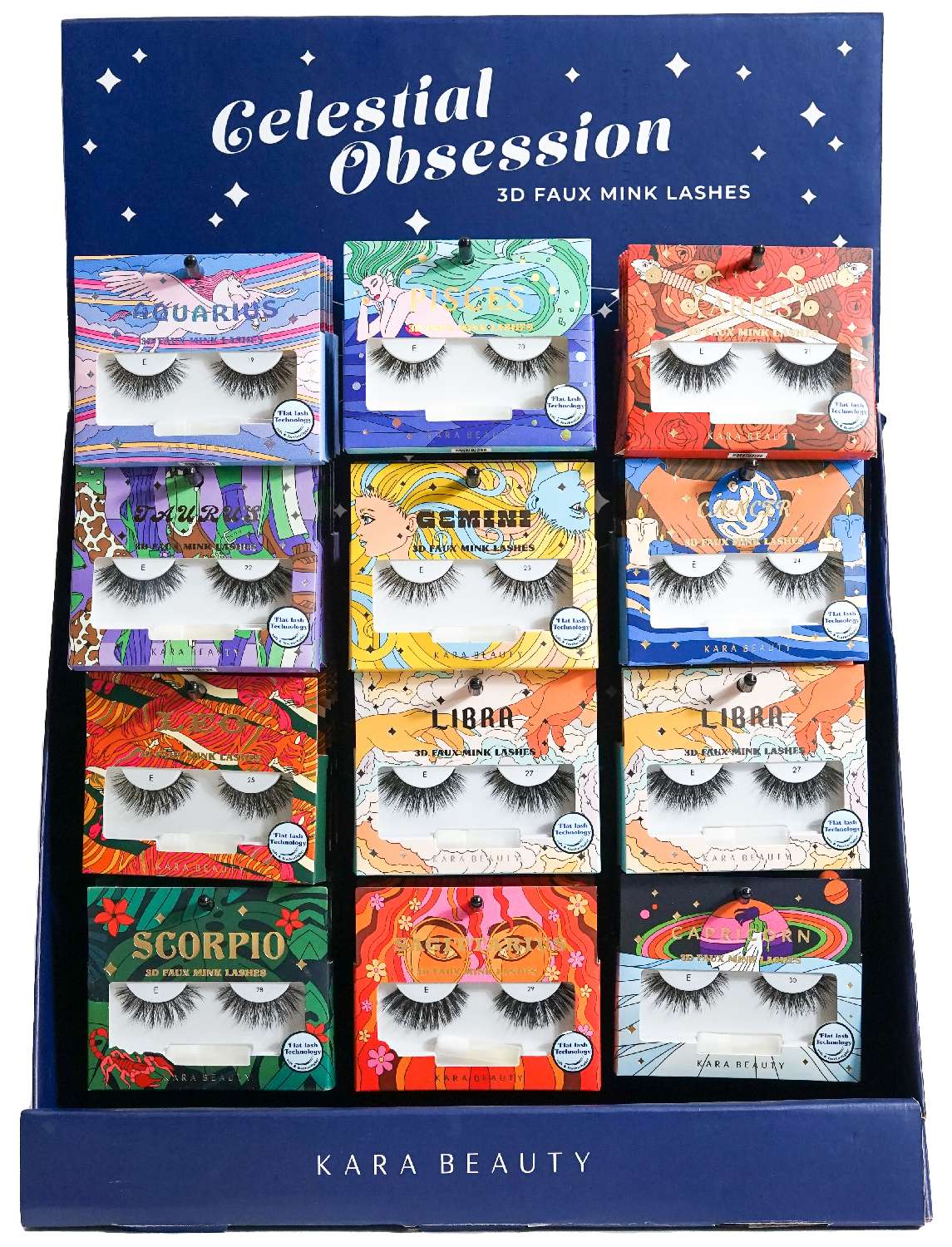 KARA DP HC 3D FLAT LASH 12 PCS X 12 STY