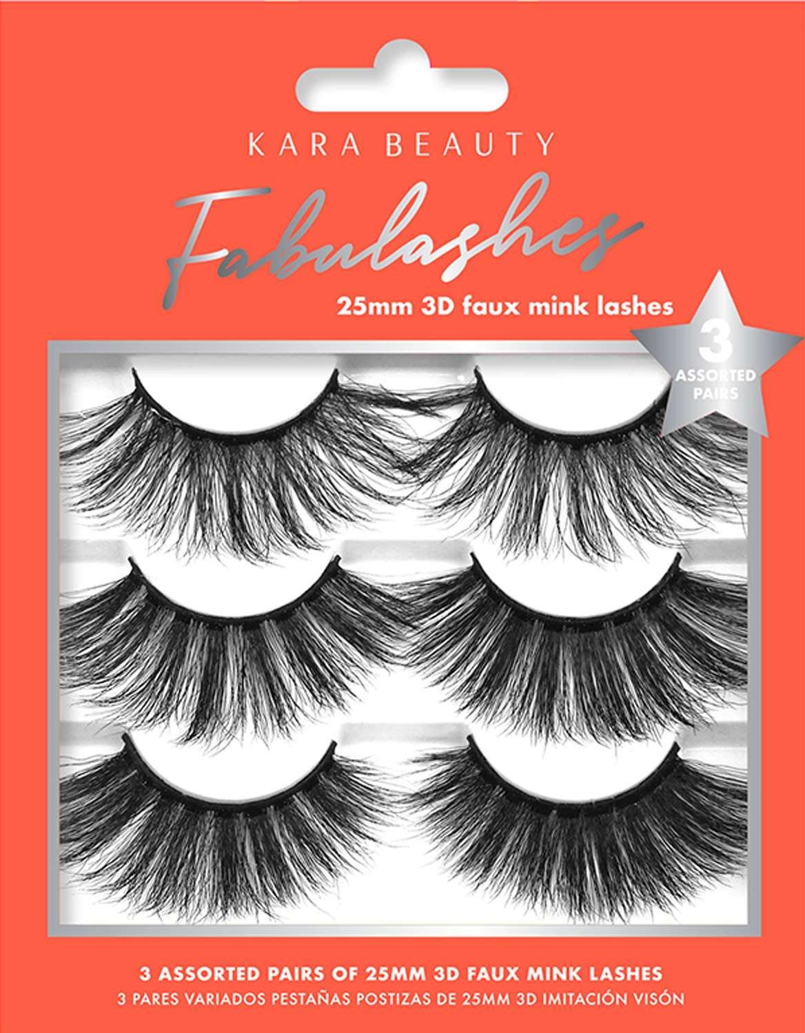KARA FABULASH 25MM 3D FAUX MINK 3PK