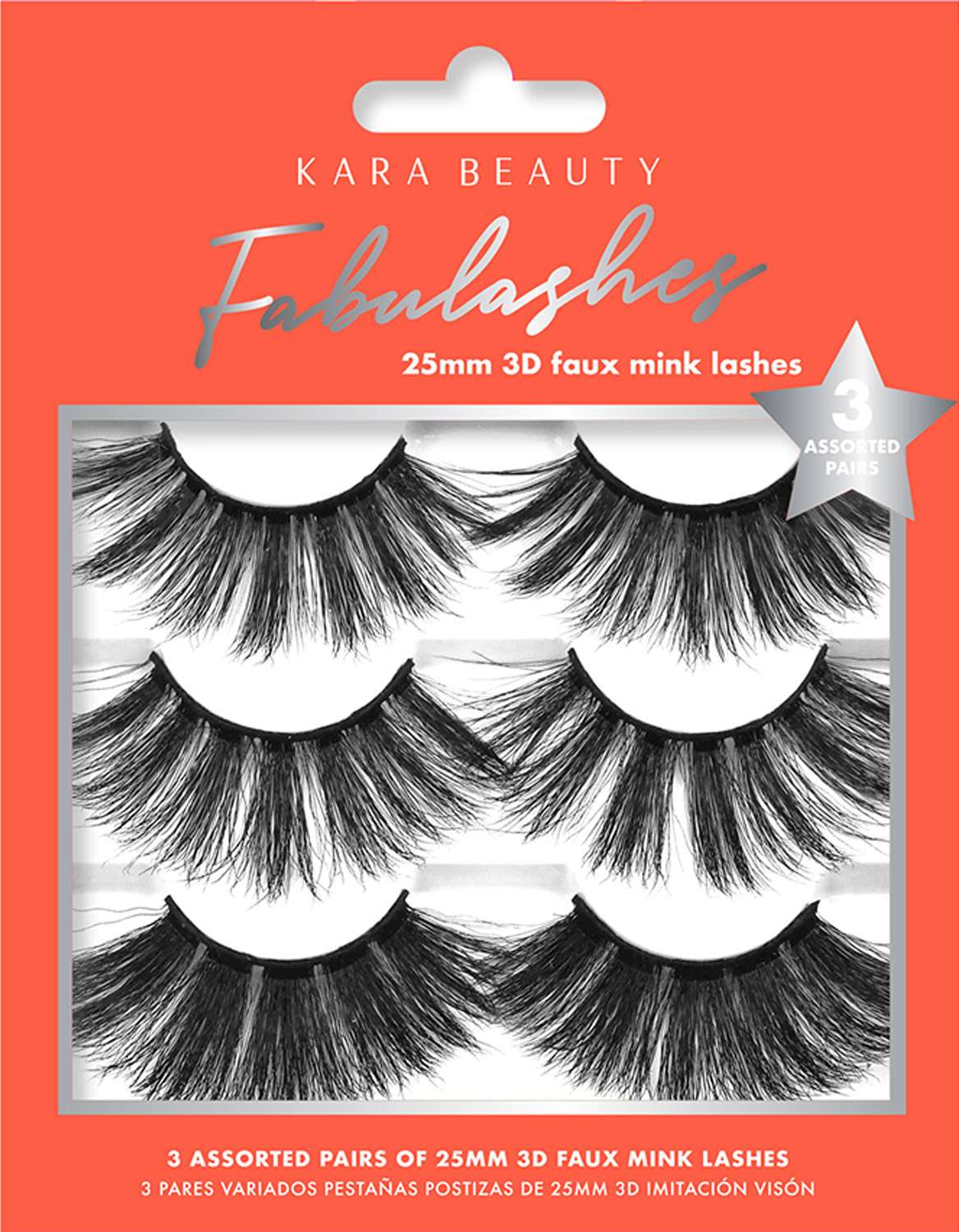 KARA FABULASH 25MM 3D FAUX MINK 3PK