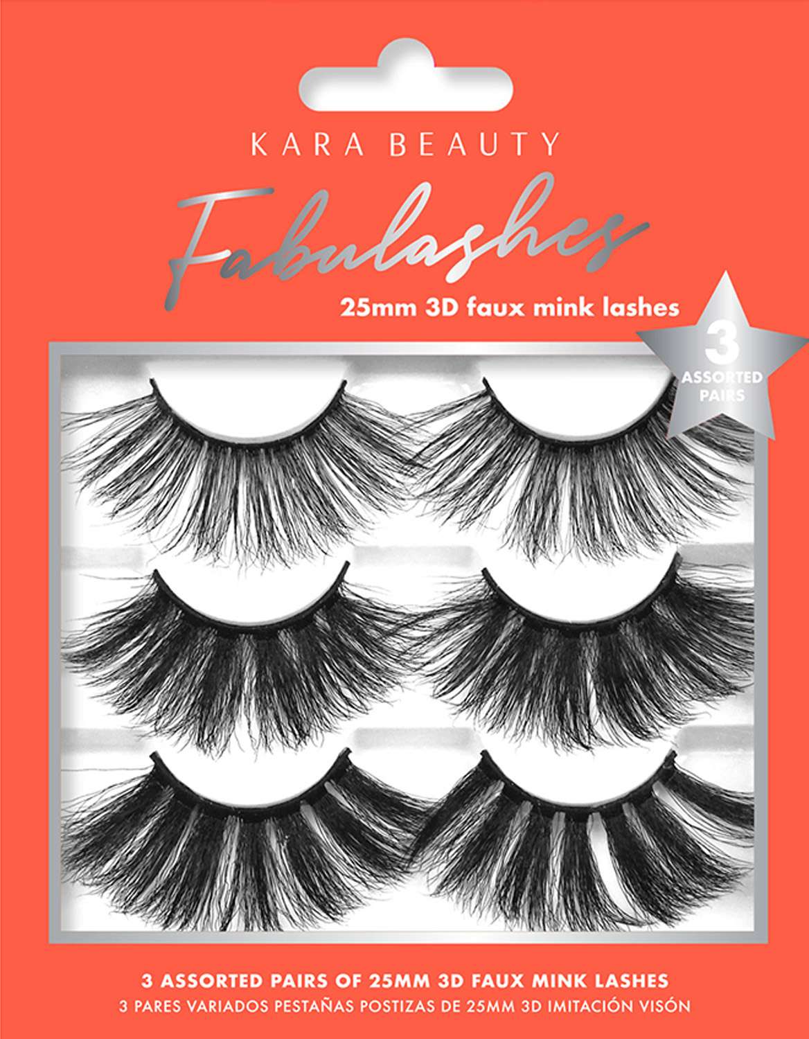 KARA FABULASH 25MM 3D FAUX MINK 3PK