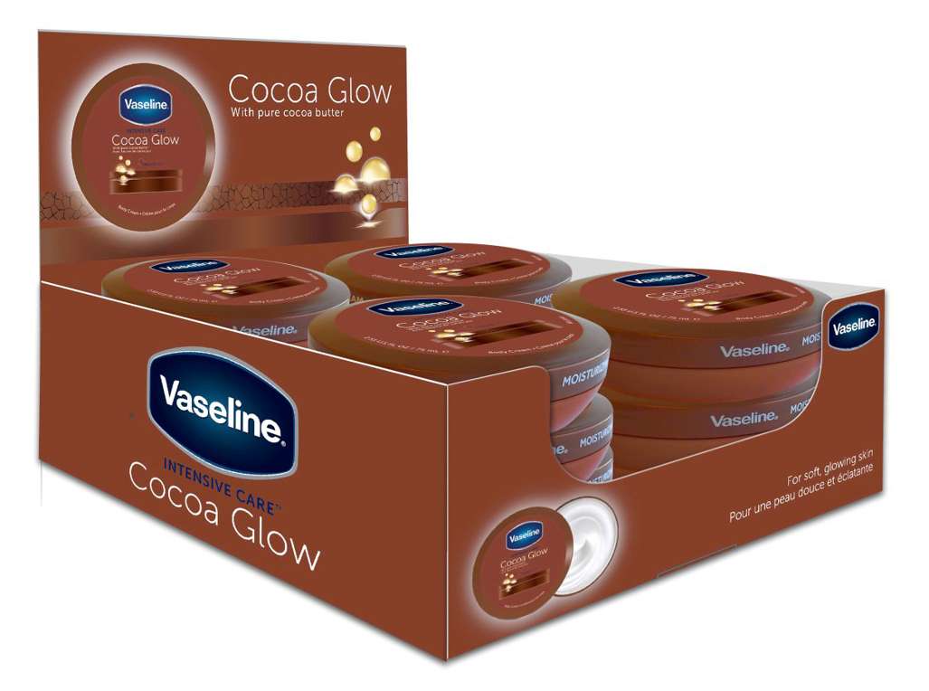 VASELINE COCOA GLOW CREAM 12/DP