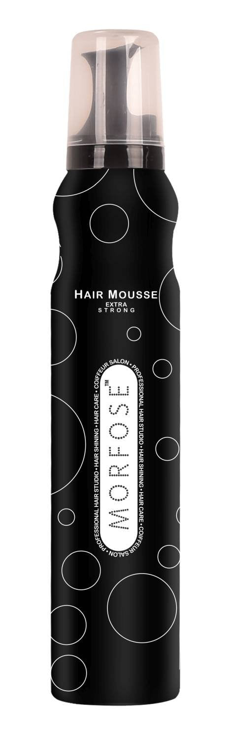 MORFOSE HAIR MOUSSE EXTRA STRONG BLACK 6.76 OZ