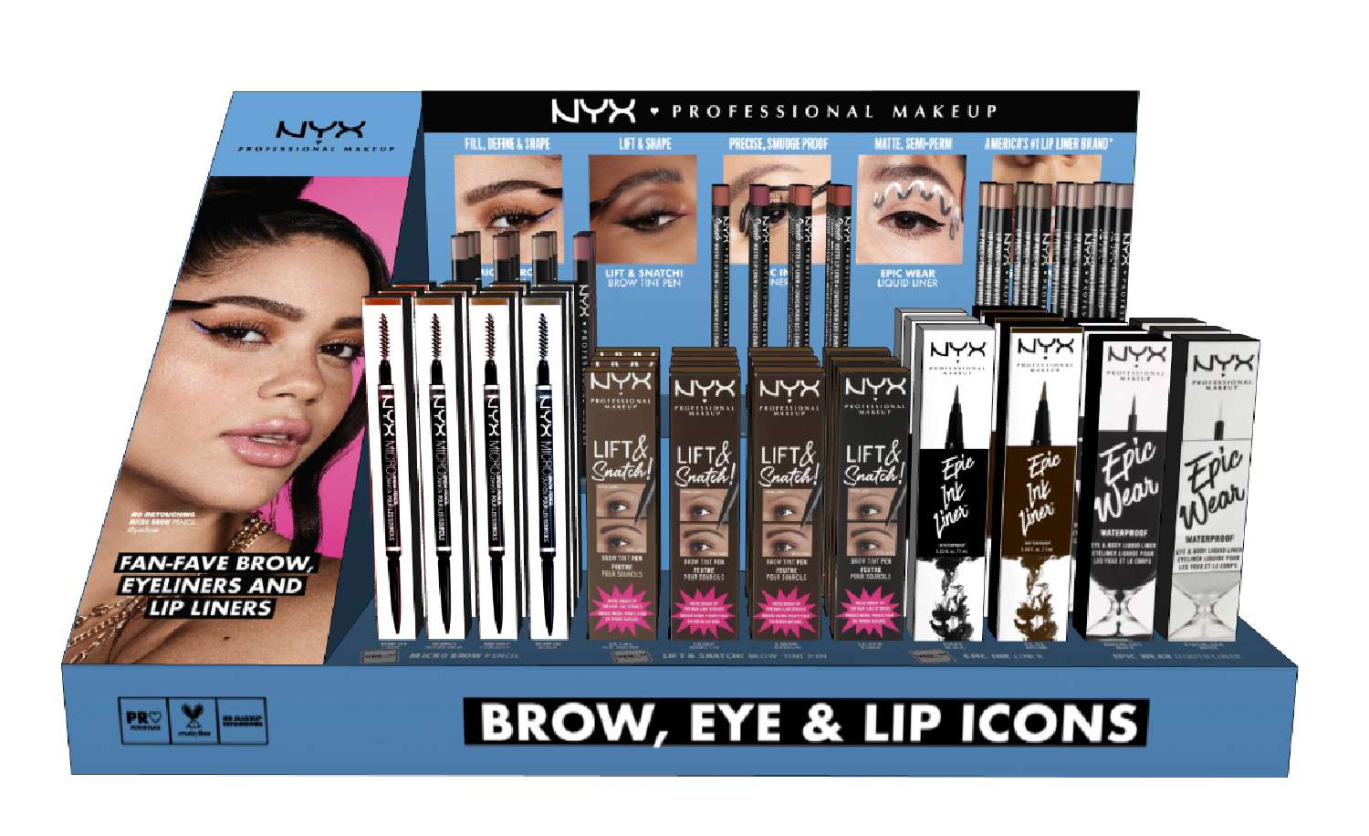 NYX EVERGREEN 84 PC PRE-PACK DISPLAY