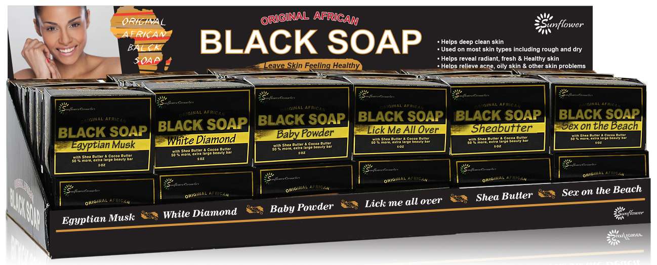 S/F SOAP BLACK 72 DISPLAY SET