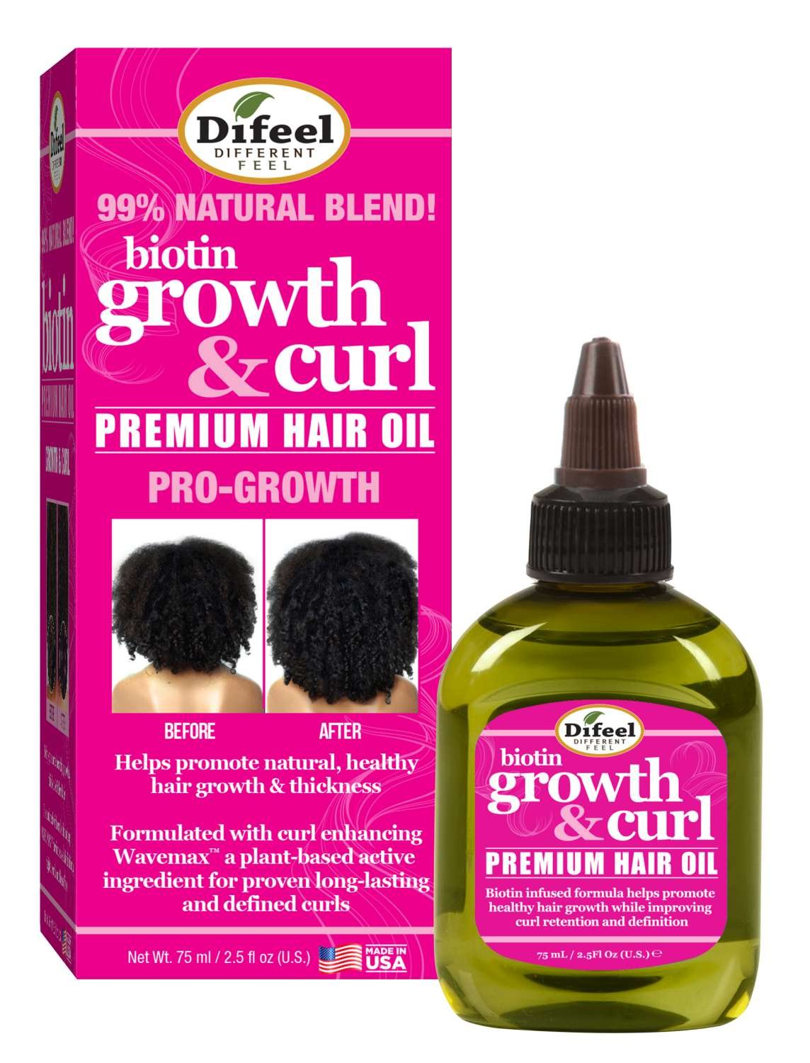 DIFEEL [BX] GROW&CURL BIOTIN PG PREM OIL 2.5 OZ