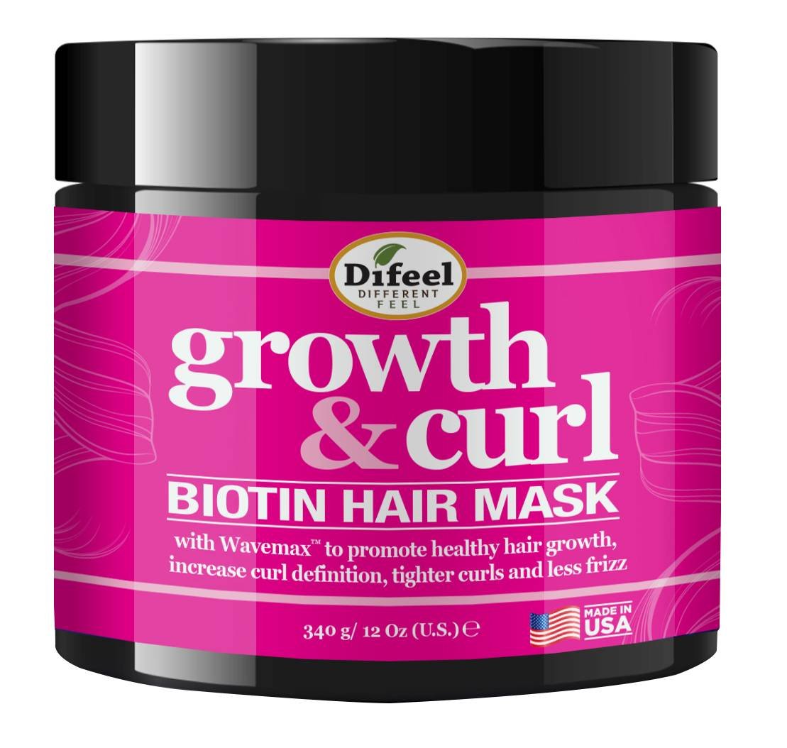 DIFEEL GROWTH & CURL BIOTIN HAIR MASK 12 OZ