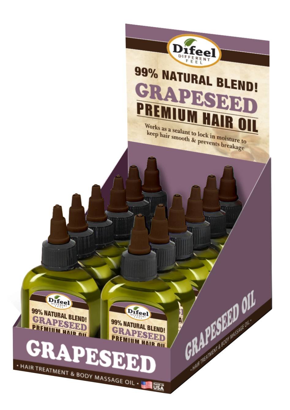 DIFEEL 12/DP PREM OIL GRAPESEED 2.5 OZ