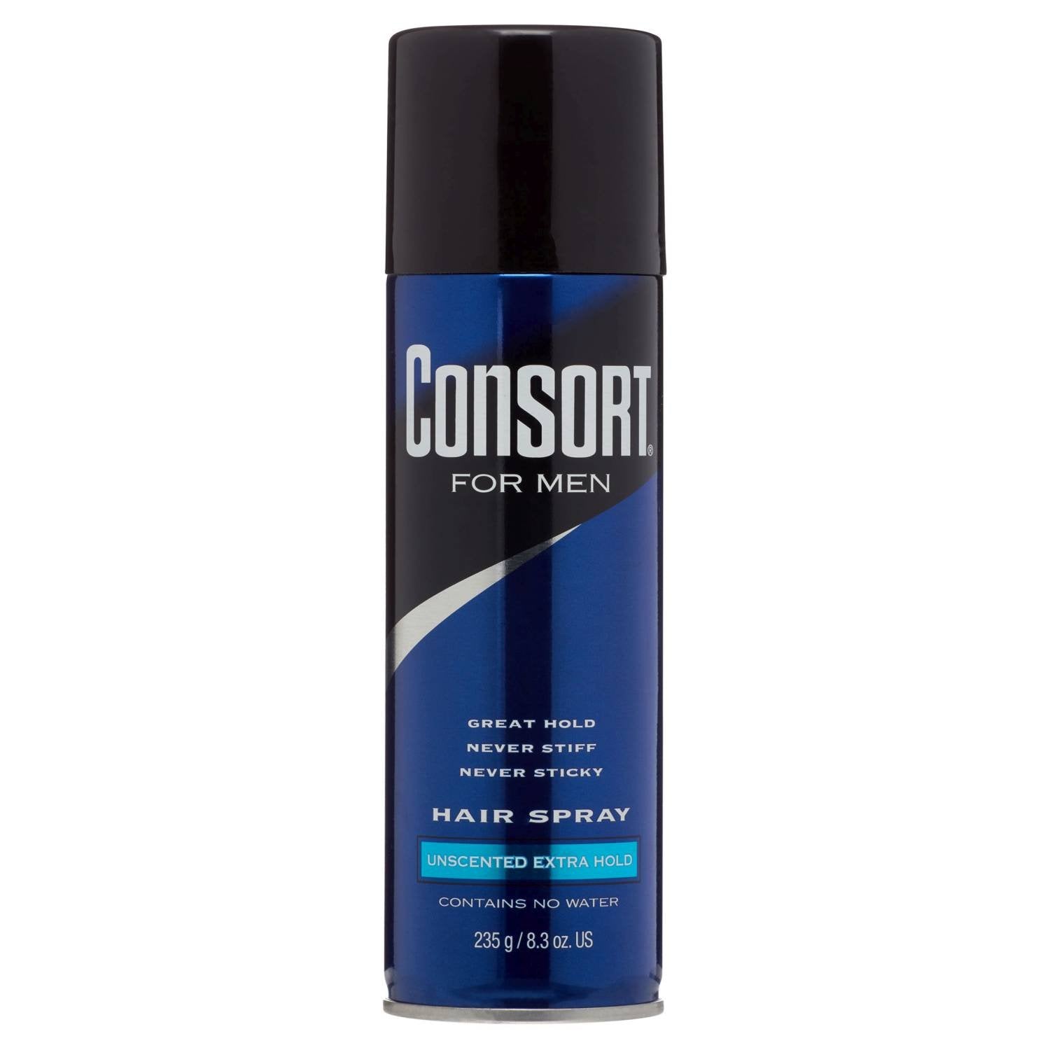 CONSORT MEN HAIR SPRAY UNSCENTED X/HOLD 8.3 OZ