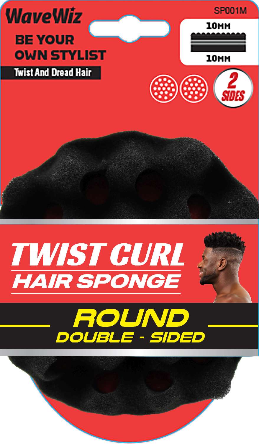 SPONGE BRUSH 2 SIDED 10/10MM ROUND