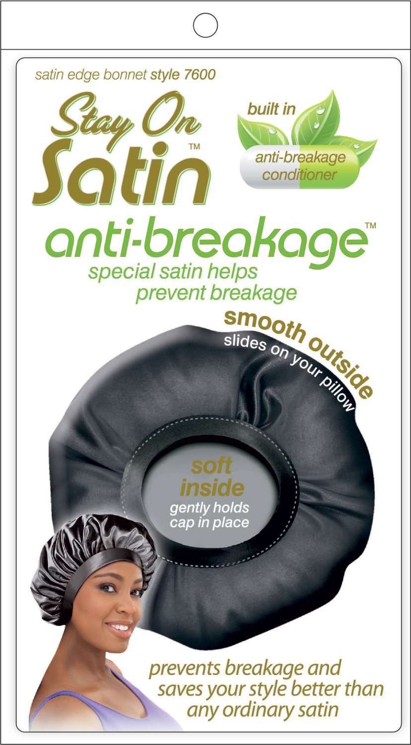 STAYON SATIN A/B BONNET [BLACK