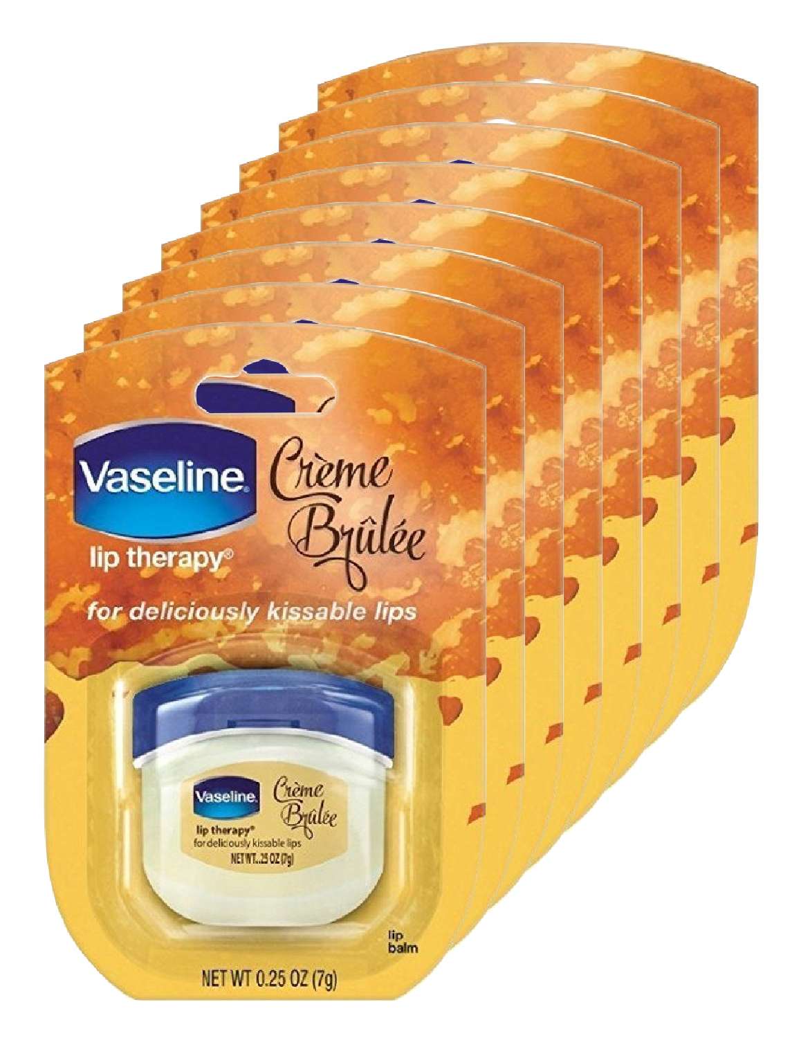 VASELINE LIP JAR CREME BRULEE 8/PK