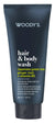 WOODY'S HAIR & BODY WASH 10 OZ