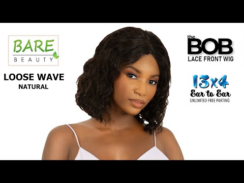 HH BARE BOB 13X4 LOOSE WAVE 10-#NAT